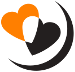 Interlocking heart logo